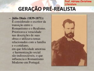 GERAÇÃO PRÉ-REALISTA
 