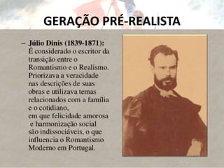 GERAÇÃO PRÉ-REALISTA
 