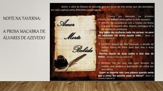 NOITE NA TAVERNA:
A PROSA MACABRA DE
ÁLVARES DE AZEVEDO
 
