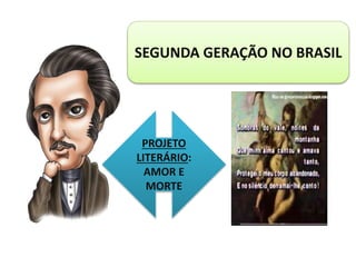 SEGUNDA GERAÇÃO NO BRASIL
PROJETO
LITERÁRIO:
AMOR E
MORTE
 