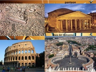 Roma d’abans              panteon




                Plaza del vaticanno
el coliseo
 