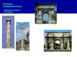 LAS TERMAS ROMANAS  eran baños públicos con estancias reservadas para actividades gimnásticas y lúdicas. También eran considerados lugares de reunión y a ellos acudía la gente que no podía permitirse tener uno en su casa, como los plebeyos o los esclavos .  TERMAS ROMANAS DE BATH (INGLATERRA) A veces los emperadores o los patricios concedían baños gratis para el resto de la población. RUÍNAS DE LAS TERMAS DE CARACALLA EN ROMA Año 216 