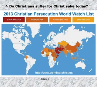 7/26/2019 Produced by Bill Fritz for Adult Sunday School 17
 Do Christians suffer for Christ sake today?
Figure 1
 
