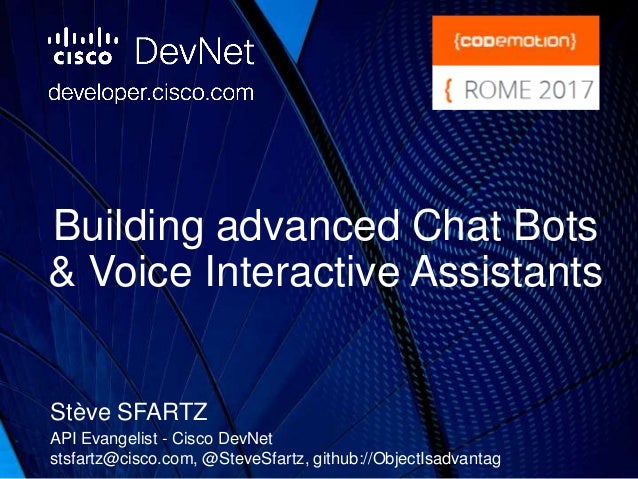 Rome 17 Building Advanced Voice Assistants And Chat Bots Rome 17 Building Advanced Voice Assistants And Chat Bots