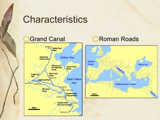 Characteristics Grand Canal Roman Roads 