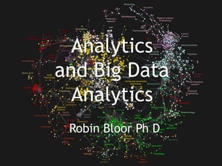 Analytics
and Big Data
Analytics
Robin Bloor Ph D

 