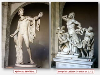 Groupe du Laocoon (Ier siècle av. J.-C.)Apollon du Belvédère…
 