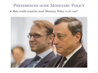 Preferences over Monetary Policy
How would countries want Monetary Policy to be run?
54
 