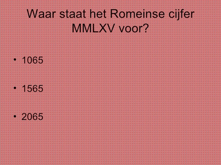Romeinse Cijfers