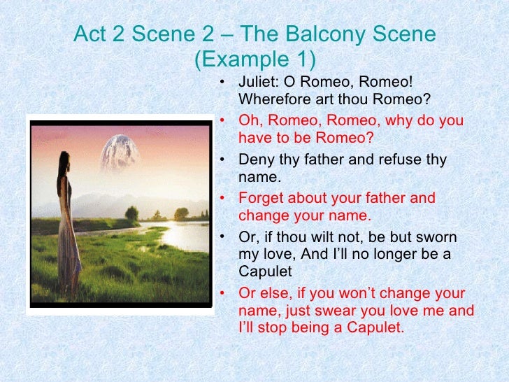 romeo and juliet balcony script