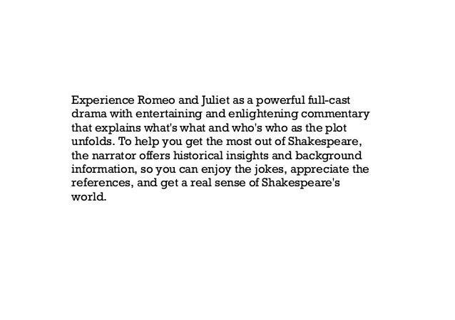 Get Romeo And Juliet Shakespeare Appreciated Unabridged Dramatised C