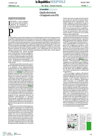 Lettori: n.d.                                      20-GIU-2012

Diffusione: n.d.   Dir. Resp.: Giustino Fabrizio    da pag. 1




                                                                 15
 