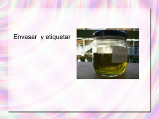 elaboración Primero seleccionar y trocear el romero Pesar la cantidad de romero(m=30g) 