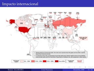 Impacto internacional
Romero (Econ@GMU) Crisis Financiera Diciembre, 2008 13 / 16
 