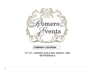 COMPANY LOCATION:
14TH ST., CORNER, AYALA AVE, MAKATI, 1900
METROMANILA
 