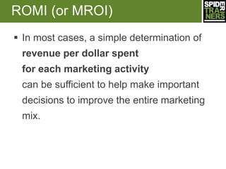 Return on Marketing Investment (calculators) | PPTX