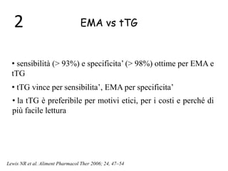 2.5.3 Evidence statements
• The IgA tTGA and IgA EMA serological tests show high
levels of sensitivity and specificity in ...