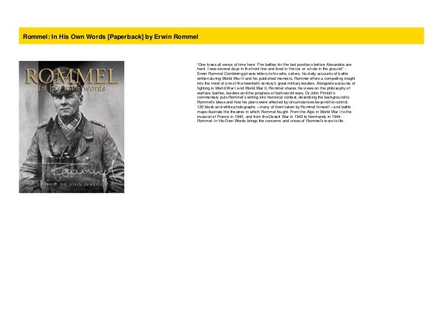 Rommel: In His Own Words [Paperback] by Erwin Rommel