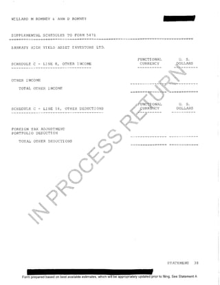 Mit Romney 1040 tax return 2011