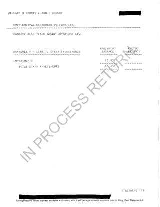 Mit Romney 1040 tax return 2011