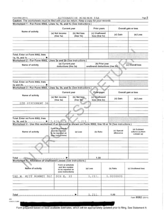 Mit Romney 1040 tax return 2011
