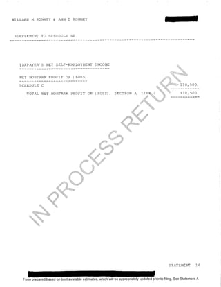 Mit Romney 1040 tax return 2011