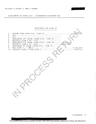 Mit Romney 1040 tax return 2011