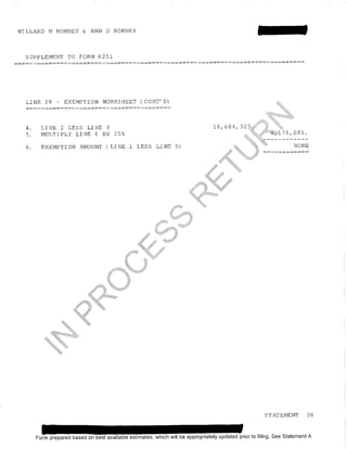 Mit Romney 1040 tax return 2011