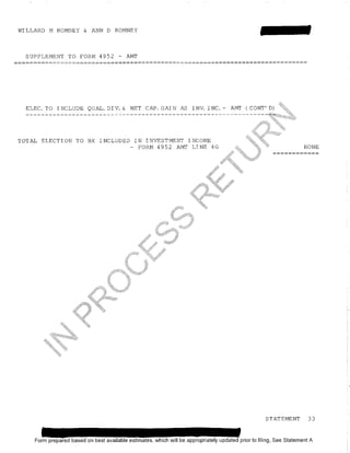 Mit Romney 1040 tax return 2011