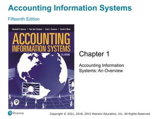 Accounting Information Systems
Fifteenth Edition
Chapter 1
Accounting Information
Systems: An Overview
Copyright © 2021, 2018, 2015 Pearson Education, Inc. All Rights Reserved
 