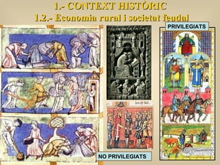 1.- CONTEXT HISTÒRIC 1.2.- Economia rural i societat feudal PRIVILEGIATS NO PRIVILEGIATS 