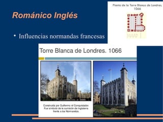 Románico Inglés

Influencias normandas francesas
 