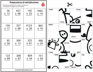 rompecabezas de multiplicaciones