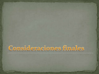 Consideraciones finales