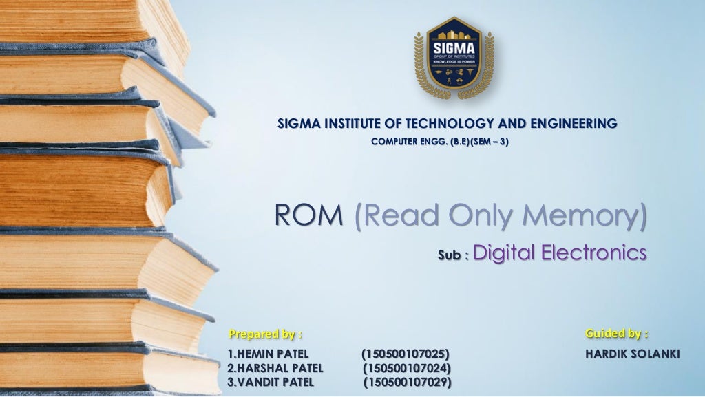 Rom (read only memory) Rom (read only memory)