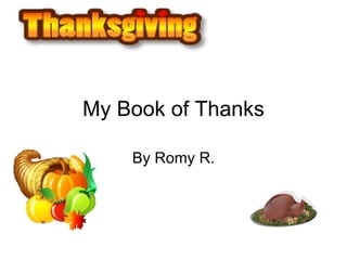 My Book of Thanks By Romy R. 