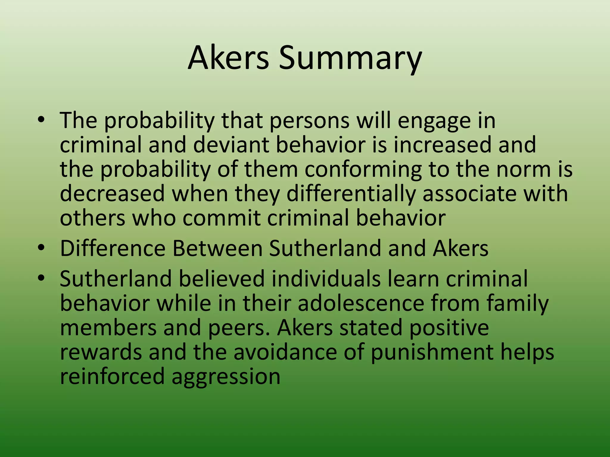 Ronald Akers Social Learning Theory Crmj Powerpoint PPTX Ronald akers social learning theory crmj powerpoint pptx