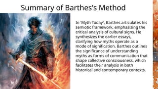 Method Myth ROnald barthes.pptx helps you better understand | PPT