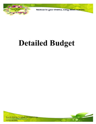 Detailed Budget
 