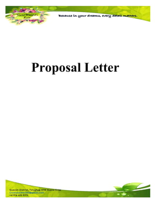 Proposal Letter
 