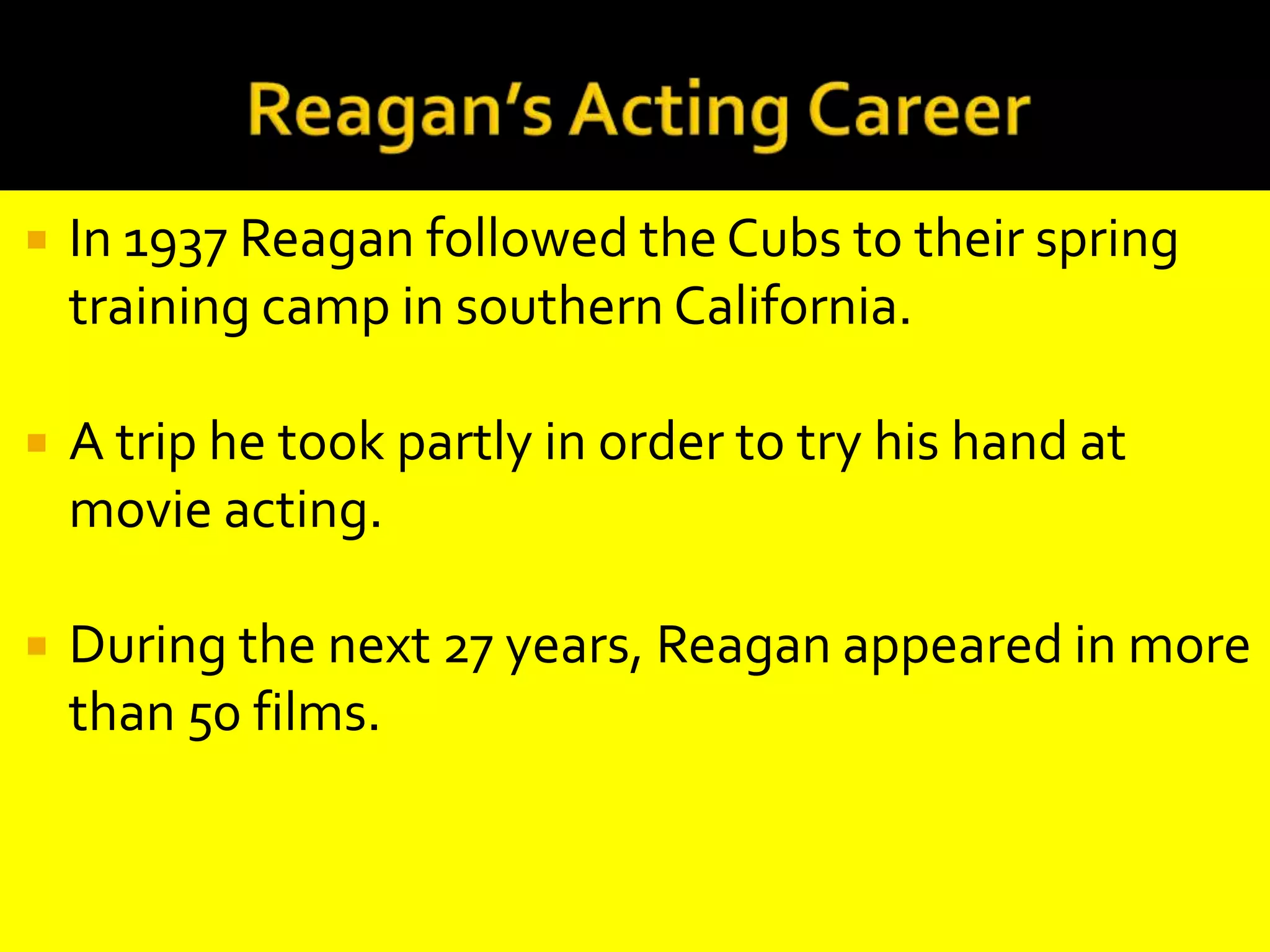 He was born in Tampico, Illinois, U.S.Ronald Reagan was the second child of only two.He was born on February 6, 1911.He was born in Tampico, Illinois, U.S.