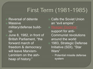 Reagan Devolution Ronald Reagan | PPTX
