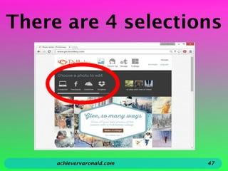 There are 4 selections
achievervaronald.com 47
 