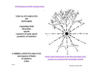 End of passive look‐and‐perceive 




                                              Find useful invariants in the ﬂux of ac:on and 
                                                 events to construct the knowable world 

       
Towards
                                                                         © Ronald K Stamper 2009 
 