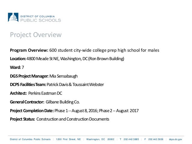 District of Columbia Public Schools | 1200 First Street, NE | Washington, DC 20002 | T 202.442.5885 | F 202.442.5026 | dcp...