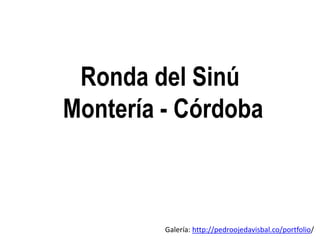 Ronda del Sinú
Montería - Córdoba
Galería: http://pedroojedavisbal.co/portfolio/
 