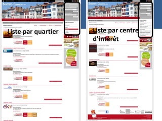 Liste par quartier Liste par centre
d’intérêt
 