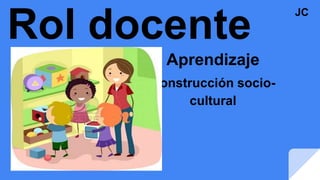 Rol docente
Aprendizaje
Construcción socio-
cultural
JC
 