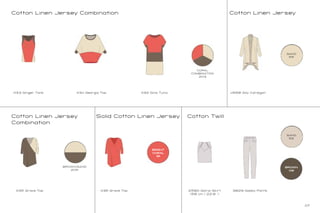 BRIGHT
CORAL
191
Solid Cotton Linen Jersey Cotton Twill
2580 Gloria Skirt
(58 cm / 22.8 “)
3829 Gabby Pants
Cotton Linen Jersey Combination Cotton Linen Jersey
11134 Georgia Top 11132 Gina Tunic 4568 Gilly Cardigan11133 Ginger Tank
Cotton Linen Jersey
Combination
11135 Grace Top 11136 Grace Top
BROWN/SAND
205
BROWN
08
SAND
55
SAND
55
CORAL
COMBINATION
203
07
 