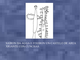 SAÍRON DA AUGA E FIXERON UN CASTELO DE AREA XIGANTE CON CUNCHAS. 